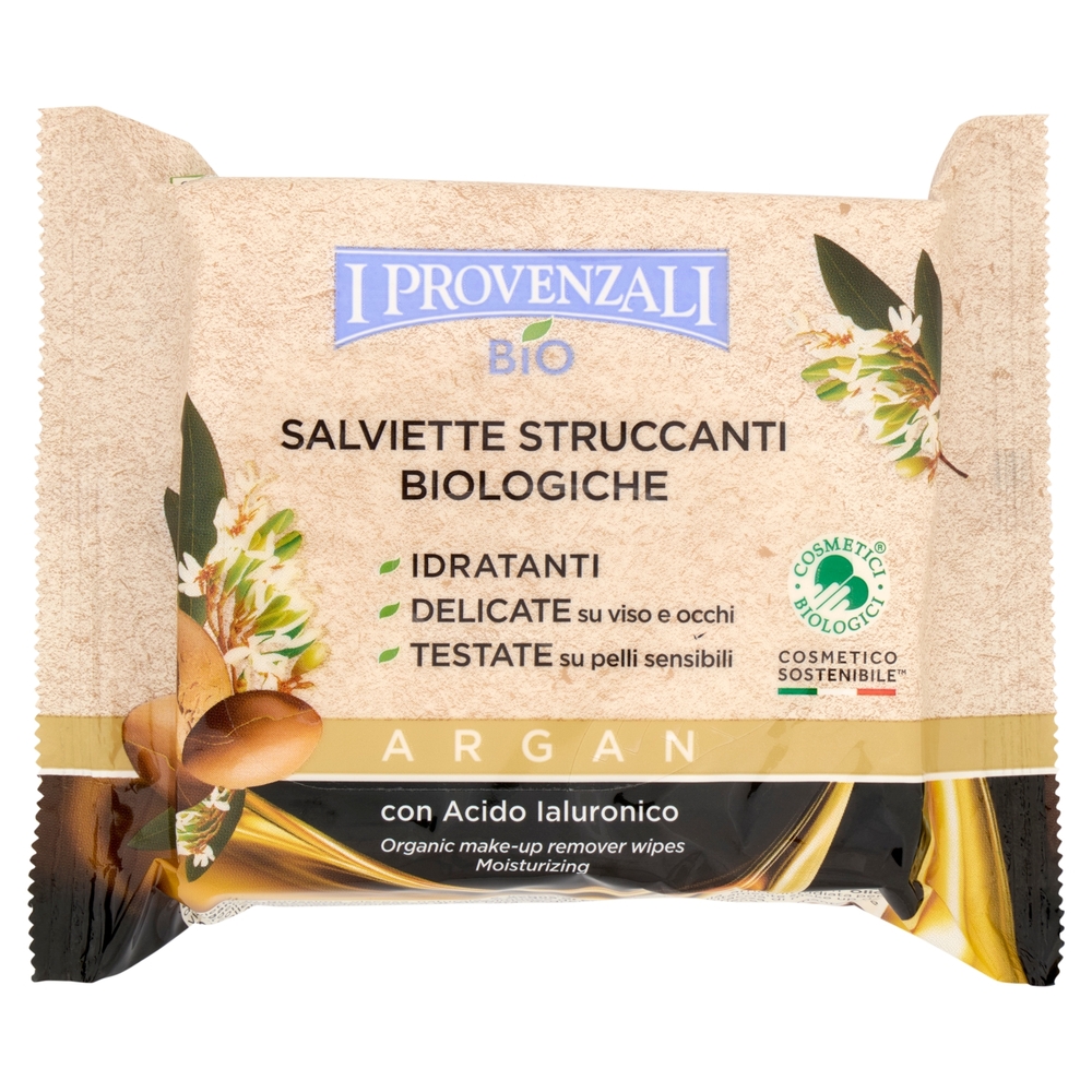 I Provenzali Bio Salviette Struccanti Biologiche Argan 20 pz